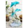 1 Pcs Sea World Three Dolphins Leaping Out Of The Waves Statue 6.25" Tall view 1