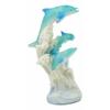 1 Pcs Sea World Three Dolphins Leaping Out Of The Waves Statue 6.25" Tall view 2