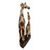 1 Pcs Wood Handicraft Solo Mother Giraffe With Calf Family Figurine view 1