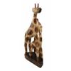 1 Pcs Wood Handicraft Solo Mother Giraffe With Calf Family Figurine view 2