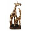 1 Pcs Wood Handicraft Solo Mother Giraffe With Calf Family Figurine view 4