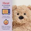 warmies Junior Microwavable & Weighted Stuffed Animals, Brown Curly Bear - Cozy, Heated Plushie Teddy Bear - Lavender Scented Stuffed Animal for Adults & Children (Boys, Girls, Babies & Toddlers) view 4