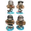1 Pcs Ocean Aquatic Cool Dolphin Family Holding Sign Small Figurines Set view 1