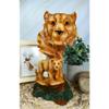 1 Pcs Tiger Bust Statue 9.25" H Faux Wood Resin Tiger Family Wildlife Figurine view 1