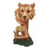 1 Pcs Tiger Bust Statue 9.25" H Faux Wood Resin Tiger Family Wildlife Figurine view 2