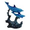 1 Pcs Sea Ocean 2 Blue Dolphins Swimming Around Underwater Coral Reef Figurine view 2