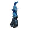 1 Pcs Sea Ocean 2 Blue Dolphins Swimming Around Underwater Coral Reef Figurine view 4