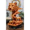 1 Pcs Large Bengal Tiger Bust Statue 11.75" Tall Faux Wood Resin Tiger Family In Jungle view 1