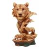 1 Pcs Large Bengal Tiger Bust Statue 11.75" Tall Faux Wood Resin Tiger Family In Jungle view 2