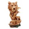1 Pcs Large Bengal Tiger Bust Statue 11.75" Tall Faux Wood Resin Tiger Family In Jungle view 4