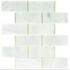Daltile Lavaliere Natural Stone Melded Mosaic in Honed Alluring White with Brass (5 PC per Carton) (4.65 SQFT per Carton) view 1