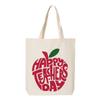 ALLDAY US Tote Bag For Women Retro Large Size Shoulder Bag, Cotton Canvas Bag, Multi-purpose Bag, Reusable Shopping Bag, Happy Teachers Natural view 1