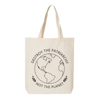 ALLDAY US Tote Bag For Women Retro Large Size Shoulder Bag, Cotton Canvas Bag, Multi-purpose Bag, Reusable Shopping Bag, Planet Natural
