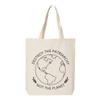 ALLDAY US Tote Bag For Women Retro Large Size Shoulder Bag, Cotton Canvas Bag, Multi-purpose Bag, Reusable Shopping Bag, Planet Natural view 1