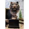 1 Pcs Jungle Wildlife Apex Predator Bengal Tiger Bust Sculpture 9" H With Trophy Base view 1
