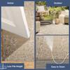 Liora Manne Carmel Indoor/Outdoor Power Loomed Synthetic Blend Low Profile Area Rug - Transitional Border Botanical Leaf Decorative (Bamboo Border Sand) (1'11" x 7'6") view 4