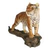1 Pcs Sultan Orange Bengal Tiger On Rock Statue 7.25"Long Giant Cat Wild Animal Decor view 2