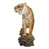 1 Pcs Sultan Orange Bengal Tiger On Rock Statue 7.25"Long Giant Cat Wild Animal Decor view 3