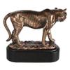 1 Pcs Of 8.5" L Realistic Wildlife Bengal Orange Tiger Prowling Sculpture With Trophy Base view 3