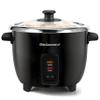Elite Gourmet ERC006SS 6-Cup Electric Rice Cooker with Stainless Steel Inner Pot, Makes Soups, Stews, Porridges, Grains and Cereals, 6 cup (3 cups uncooked), Black view 1