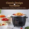 Elite Gourmet ERC006SS 6-Cup Electric Rice Cooker with Stainless Steel Inner Pot, Makes Soups, Stews, Porridges, Grains and Cereals, 6 cup (3 cups uncooked), Black view 2