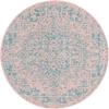 Rugs.com - Jill Zarin Outdoor Rug 3 Ft Round Pink and Aqua Indoor/Outdoor Rug Washable Medallion Design for Patios, Decks, and Porches view 2