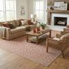 Rugs.com - Jill Zarin Outdoor Rug 9' x 12' Rust Red Indoor/Outdoor Rug Bohemian Trellis Pattern, Durable for Patios, Decks, and Porches view 3
