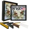 2-3/16" Deep Polystyrene Shadow Box Picture Frame - by WholesaleArtsFrames-com 15x30 2880 - Black - American Made view 1
