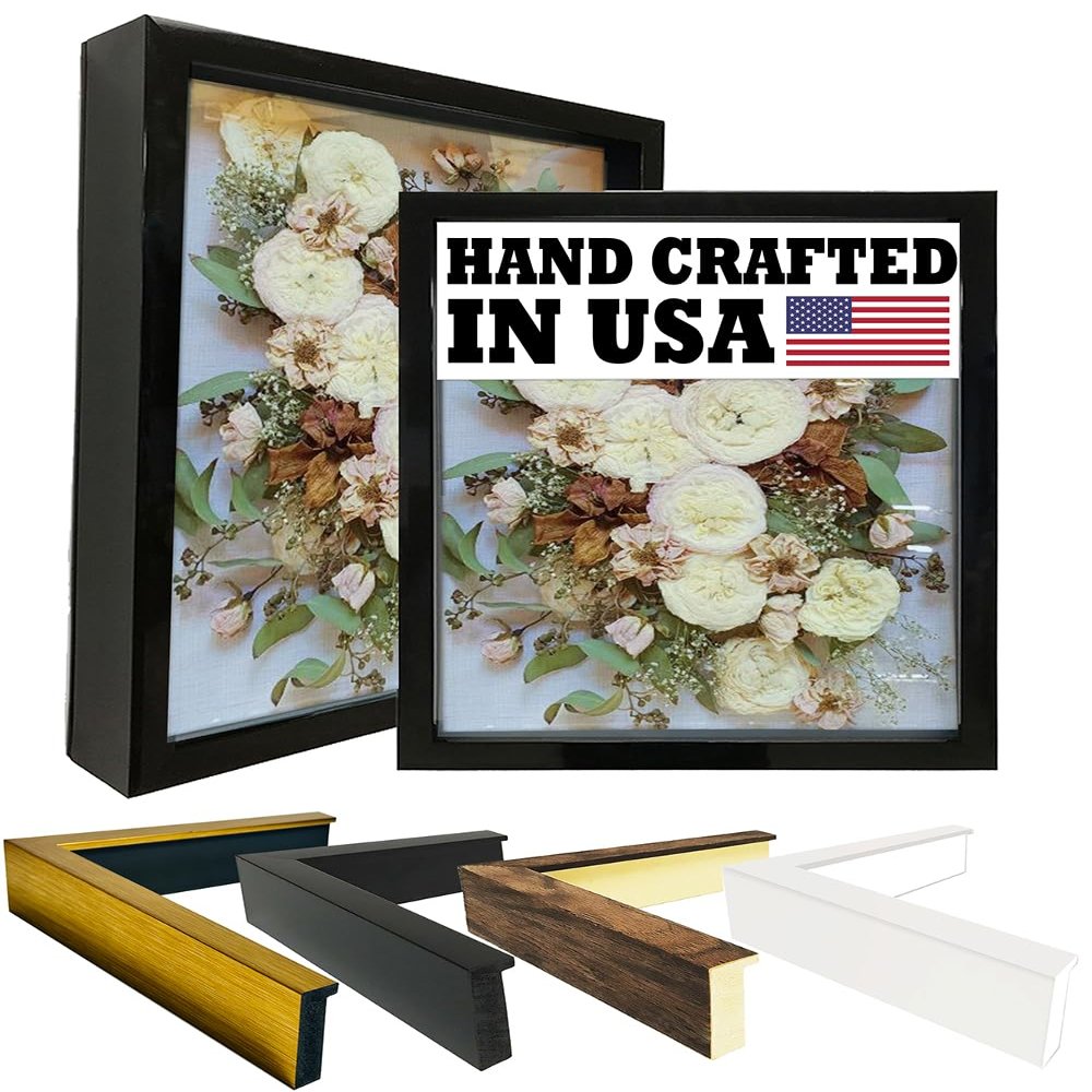 2-3/16" Deep Polystyrene Shadow Box Picture Frame - by WholesaleArtsFrames-com 16x40 2880 - Black - American Made