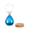 DEMDACO Downtime with Dad Blue 8.5 x 3 Beech Wood Glass and Sand 30 Minute Timer Desk Accessory view 2