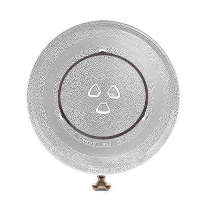 WORDFUN Microwave Plate Round 9.6" 10" 10.6" 12.4" Universally Flat Glass Dish Turntable Y-Type Microwave Oven Glass Tray, Scratch-Resistant, for Small Large Microwaves (Size : Diameter 24.5cm)