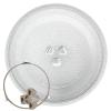 WORDFUN Microwave Plate, Diameter 9.6" 10" 10.6" 12.4", Microwave Oven Cooking Tray, Y-Bottom, Round Glass Turntable Dish Tray, Accessories, for All Brandes Microwaves (Size : Diameter 24.5cm) view 1