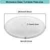 WORDFUN Microwave Plate, Diameter 9.6" 10" 10.6" 12.4", Microwave Oven Cooking Tray, Y-Bottom, Round Glass Turntable Dish Tray, Accessories, for All Brandes Microwaves (Size : Diameter 24.5cm) view 2