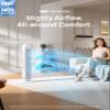 Dreo Tower Fan for Bedroom, 25ft/s Velocity Quiet Floor Fan, 90 Oscillating Fans for Indoors with 4 Speeds, 4 Modes, 8H Timer, Standing Fans, Bladeless Fan, White (DR-HTF007) view 2