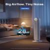 Dreo Tower Fan for Bedroom, 25ft/s Velocity Quiet Floor Fan, 90 Oscillating Fans for Indoors with 4 Speeds, 4 Modes, 8H Timer, Standing Fans, Bladeless Fan, White (DR-HTF007) view 3