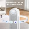 Dreo Tower Fan for Bedroom, 25ft/s Velocity Quiet Floor Fan, 90 Oscillating Fans for Indoors with 4 Speeds, 4 Modes, 8H Timer, Standing Fans, Bladeless Fan, White (DR-HTF007) view 4