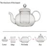 400ml,600ml,800ml,1000ml Glass Teapot with Removable Infuser,Tea Kettle with Beautiful Packaging,Loose Leaf and Blooming Tea Maker,Best Gift for choice (Color : Clear, Size : 400ml) view 2