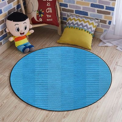 Abstract Gaming Chair Mat for Hardwood Floor Anti-Slip Floor Protector Game Controller Rubber Gaming Computer Chair Mat Stripes Pattern,Turquoise Blue Diameter 39.3 in
