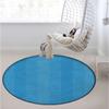 Abstract Gaming Chair Mat for Hardwood Floor Anti-Slip Floor Protector Game Controller Rubber Gaming Computer Chair Mat Stripes Pattern,Turquoise Blue Diameter 39.3 in view 4