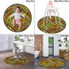 Apartment Decor Gaming Chair Mat for Hardwood Floor Anti-Slip Floor Protector Game Controller Rubber Gaming Computer Chair Mat African Elements Collage,Yellow Orange Diameter 60 in view 3