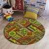 Apartment Decor Gaming Chair Mat for Hardwood Floor Anti-Slip Floor Protector Game Controller Rubber Gaming Computer Chair Mat African Elements Collage,Yellow Orange Diameter 60 in view 4