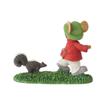 Enesco Tails with Heart Happy Camper Skunk Attack Mouse Miniature Figurine, 2.36 Inch, Multicolor view 2