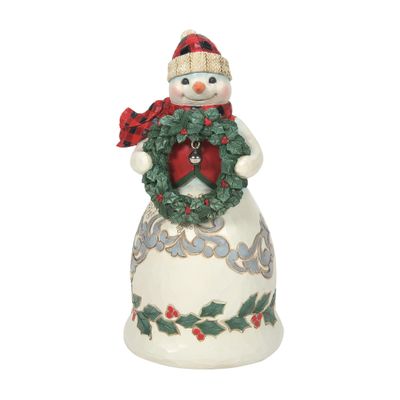 Enesco Jim Shore Heartwood Creek Highland Snowman Plaid Figurine, 6.69 Inch, Multicolor