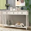 Buffet Sideboard, Wood Storage Cabinet, Console Table with Storage Shelf, 3 Drawers, Wood Buffet Server for Living Room Kitchen Dining Room (Antique White) view 1