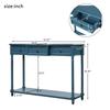 Buffet Sideboard, Wood Storage Cabinet, Console Table with Storage Shelf, 3 Drawers, Wood Buffet Server for Living Room Kitchen Dining Room (Antique Navy) view 2