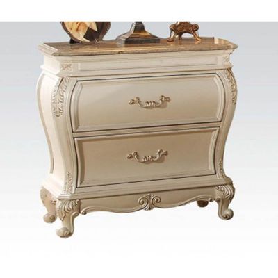 Acme Chantelle Nightstand in Pearl White 23543