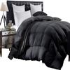 1-Piece All Season Luxurious 800TC Down Alternative Comforter, 100% Egyptian Cotton 100 GSM Comforter Only- California Queen Dark Grey Solid view 1