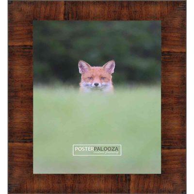 Poster Palooza 9x14 Contemporary Walnut Complete Wood Picture Frame with UV Acrylic Plexiglass, Foam Board Backing & Hardware Included
