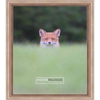Poster Palooza 12x24 Traditional Antique Silver Complete Wood Picture Frame with UV Acrylic Plexiglass, Foam Board Backing & Hardware Included