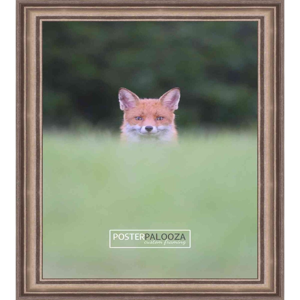 Poster Palooza A3 11.7x16.5 Traditional Silver Complete Wood Picture Frame with UV Acrylic Plexiglass, Foam Board Backing & Hardware Included
